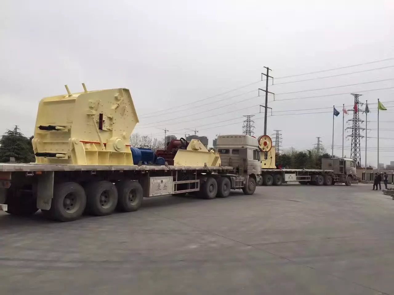 rock crushing process line delivery