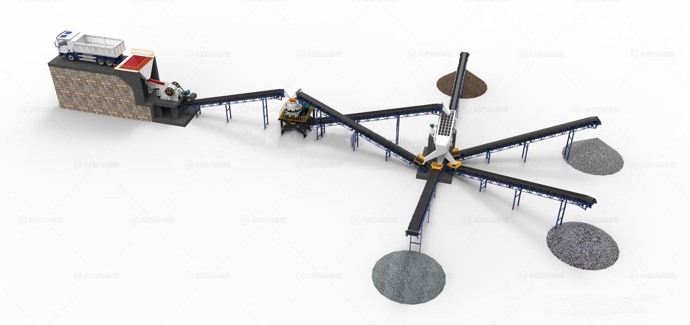 50TPH stationary crushing plant design