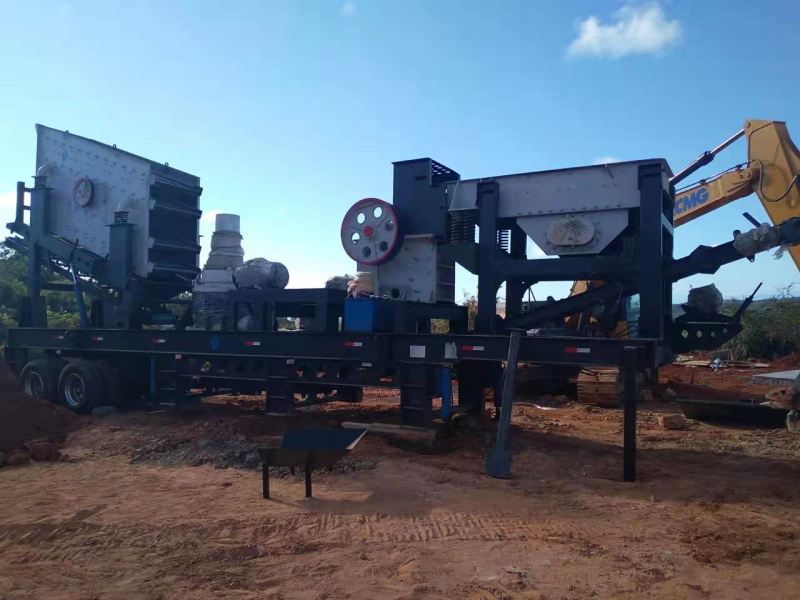 crusher mobile plant installed on site