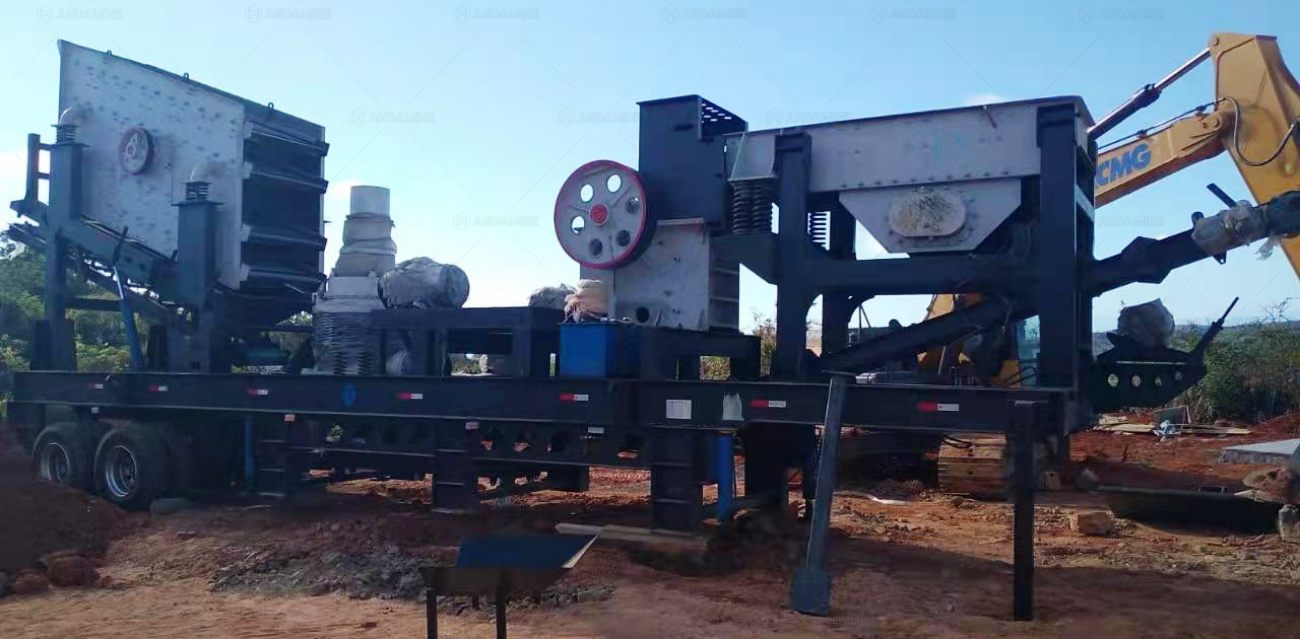 mobile tyre style crusher plant for Madagascar