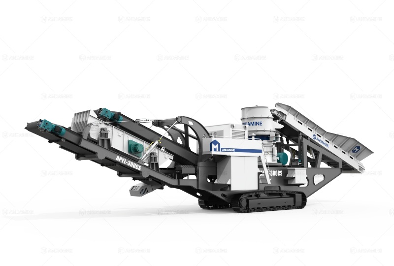 APYL-300CS tracked type cone rock crushing plant
