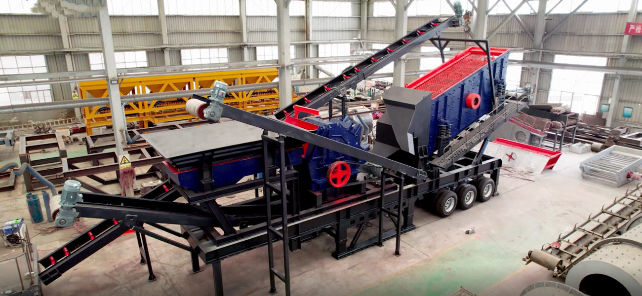 Andamine Four in One Mobile Gravel Crusher with IoT Remote Monitoring System for Maintenance Reminder