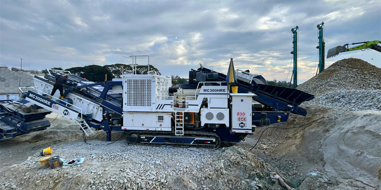 Crawler Base Mobile Gravel Crusher Andamine Onsite