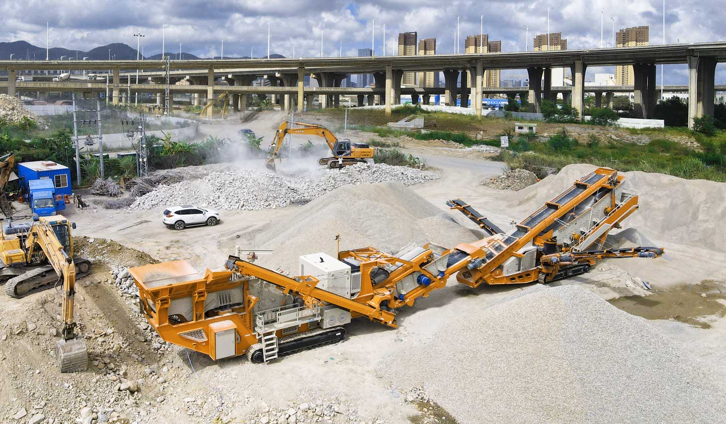 Finished Crushed Aggregate Storage and Transportation