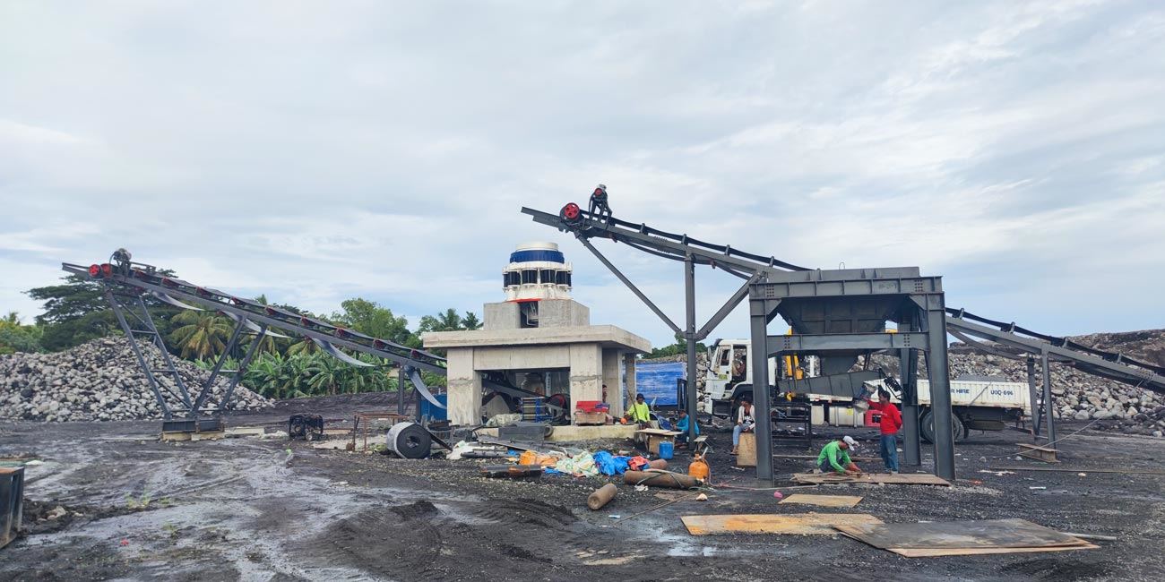 cone type crusher plant working process