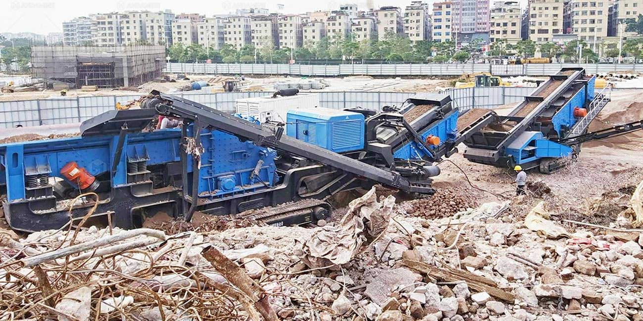 50tph mobile impact type construction waste stone crusher plant Andamine