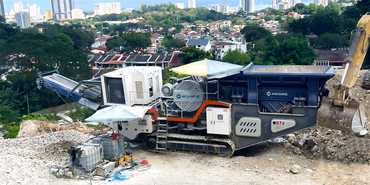 ANDAMINE mobile jaw crusher before operation