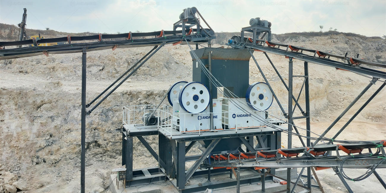 andamine stationary jaw crusher plant in operation