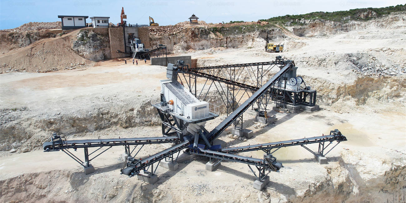 stationary aggregate crusher plant