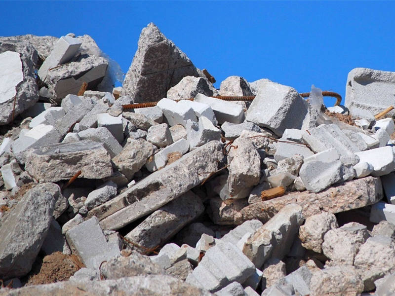 chunks of concrete