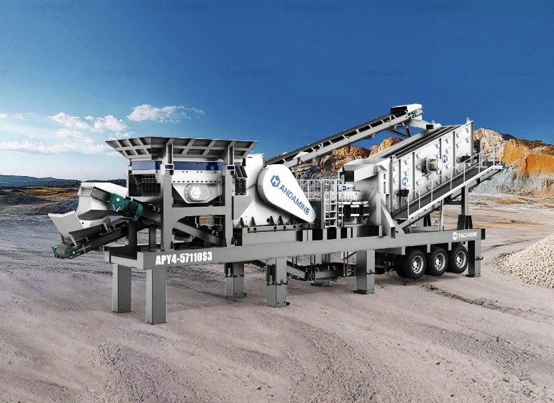 wheeled type mobile stone crushing plant