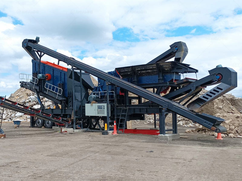 150t construction waste recycling mobile impact crusher plant onsite