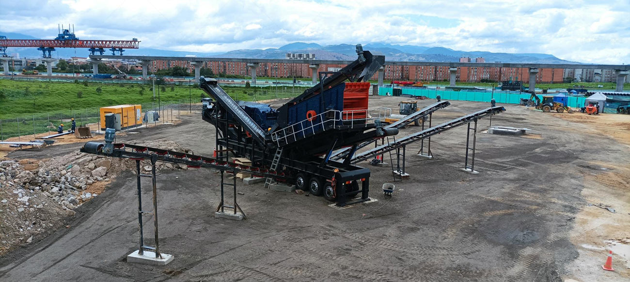 150t mobile impact crusher for construction waste recycling
