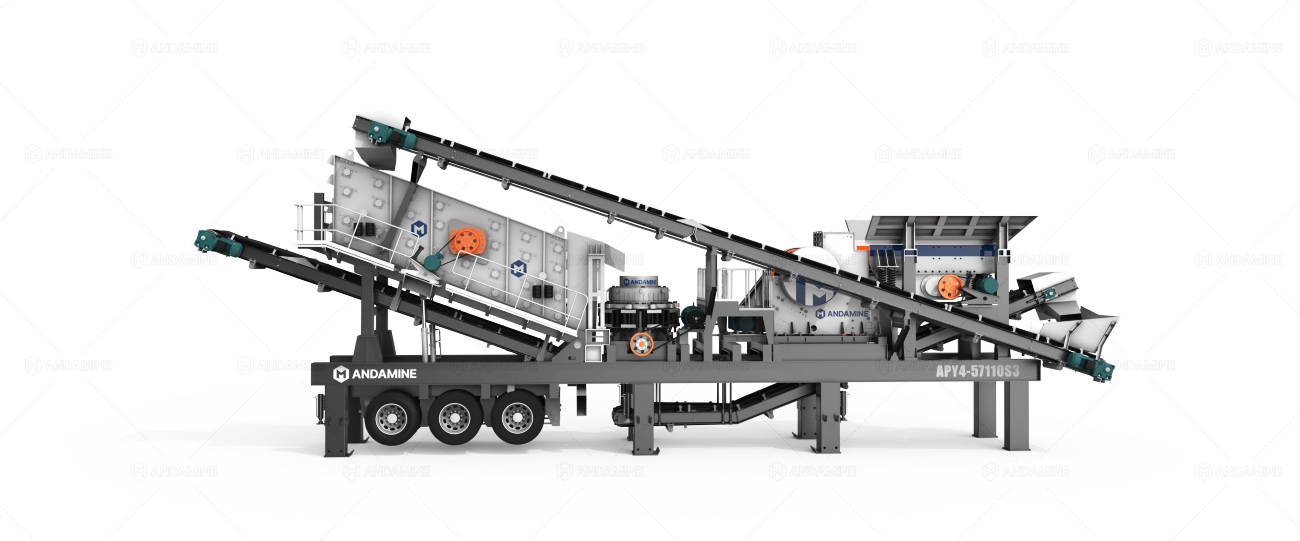 Andamine 4 in 1 mobile crusher plant equipment