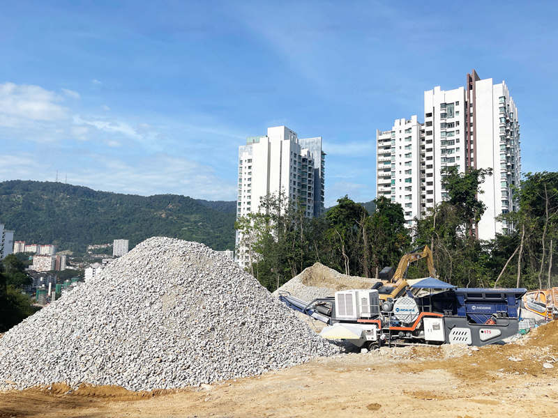 mobile aggregate production crusher machine