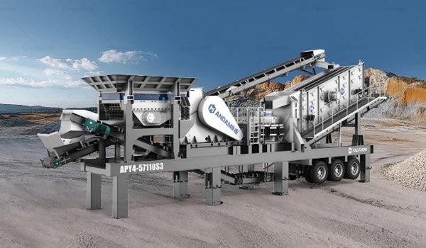 APY4-S Andamine mobile crusher plant in Uzbekistan