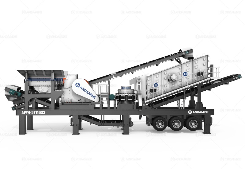 APY4 four in one wheeled type mobile crusher solution
