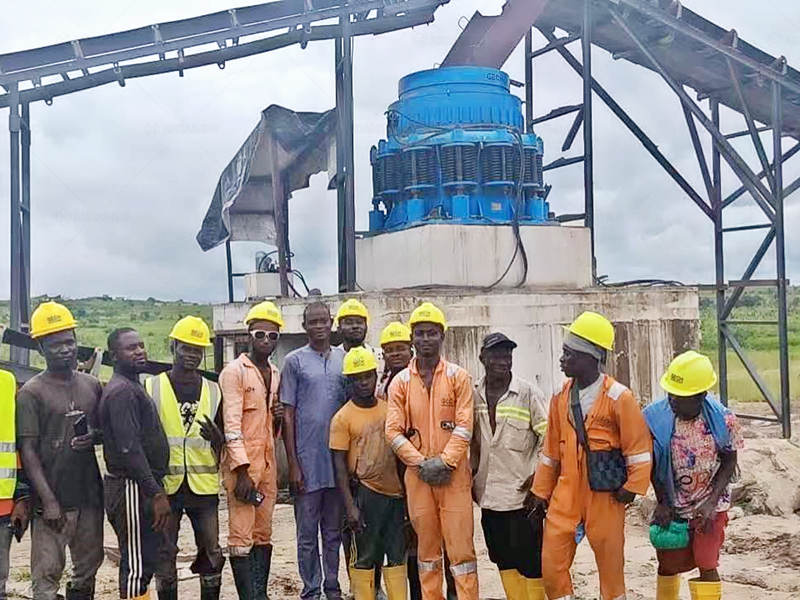 Nigeria local works and 250 ton stationary crushing plant for aggregate