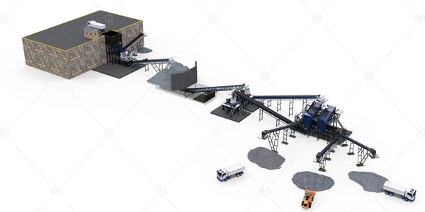 100t Basalt Stationary Stone Crusher Plant