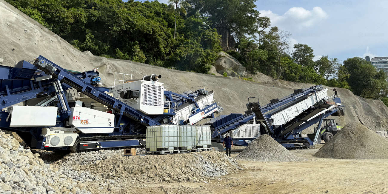 several mobile crushing plant working in Malaysia for Penang mountain road project