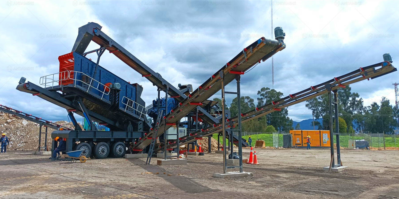 150tph portable gravel crusher working in Colombia