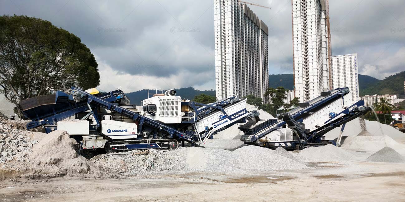 Andamine Mobile Gravel Crusher Plant