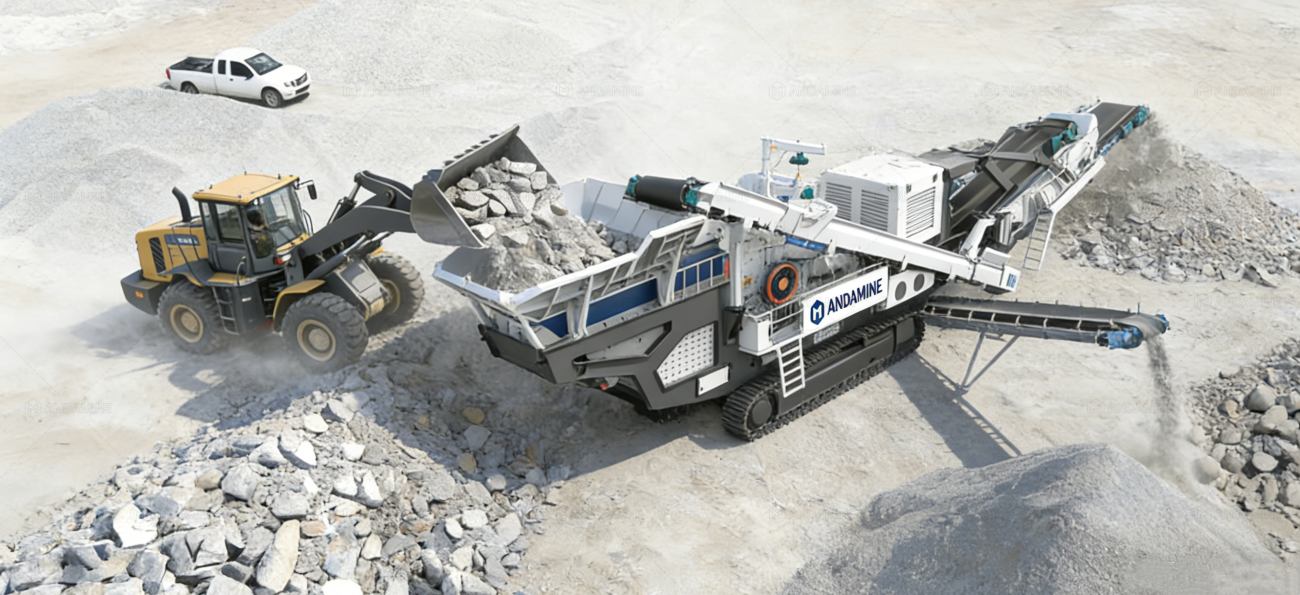 construction waste recycling with Andamine mobile crusher