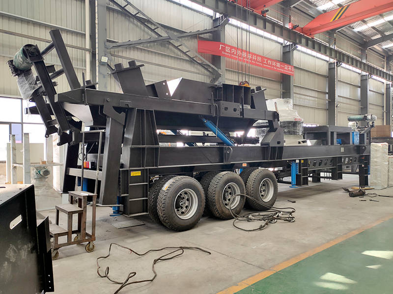 mobile cone crushing plant during production in Andamine factory