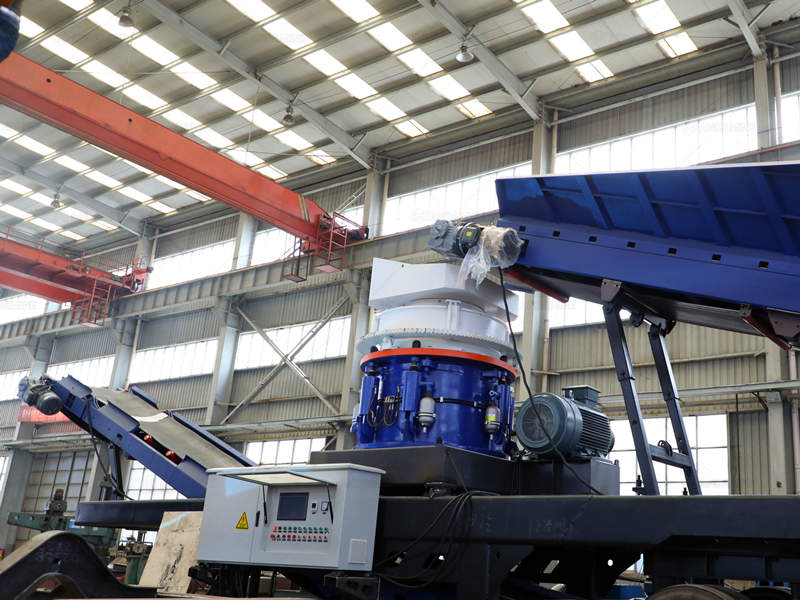 partial view of whee mounted mobile cone crusher for sale in Andamine factory