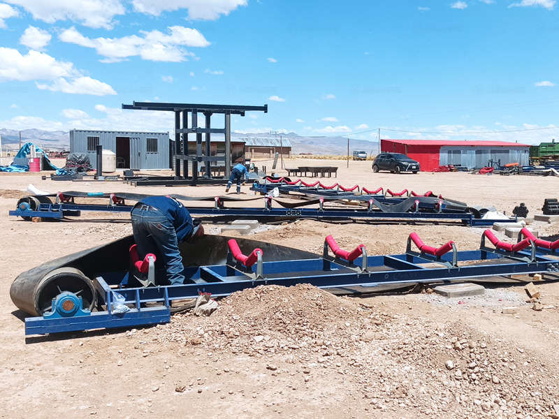 70tph aggregate crushing plant conveyor belt installation