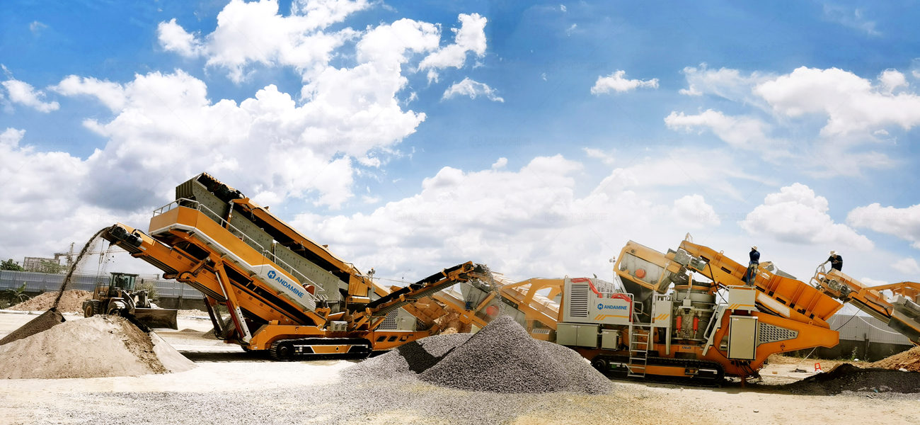 ANDAMINE mobile stone crushing plants operating