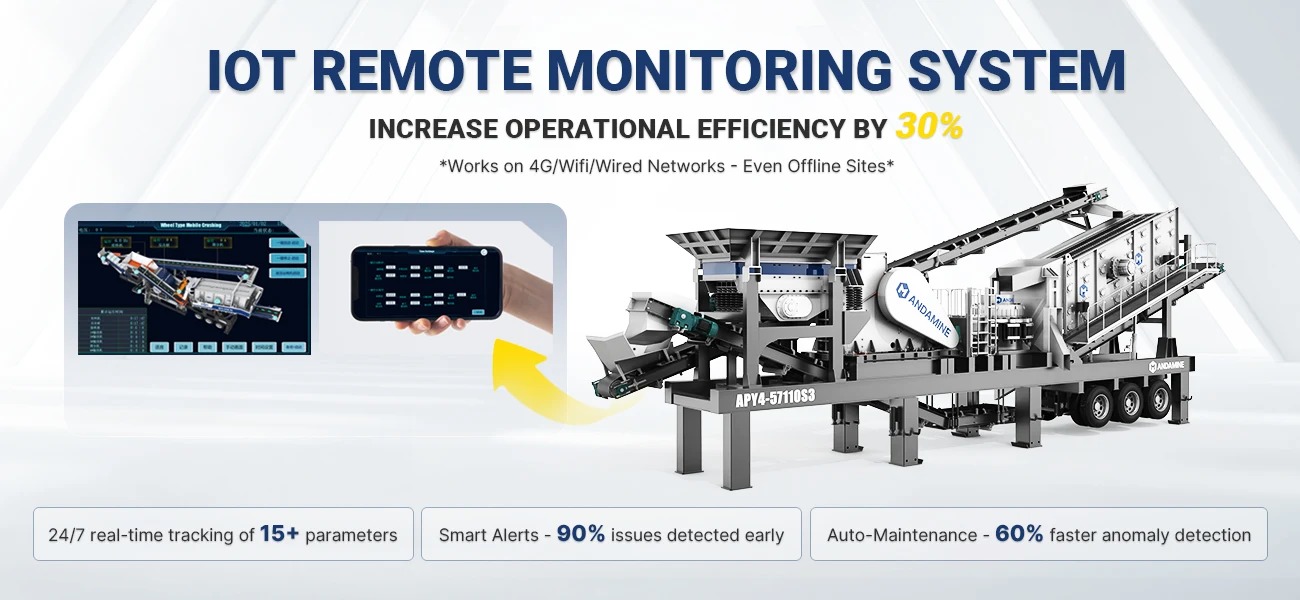 control systems of Andamine mobile crusher machine