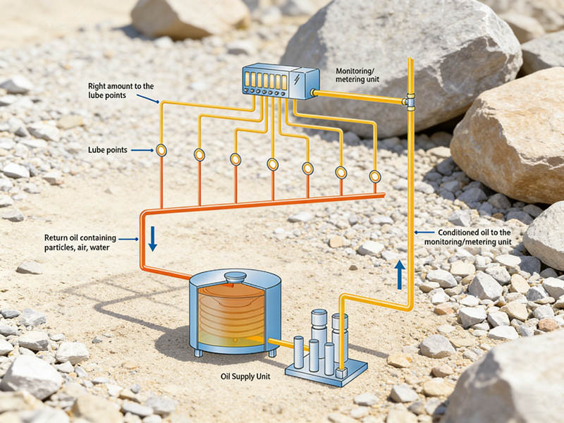 crusher oil lubrication system