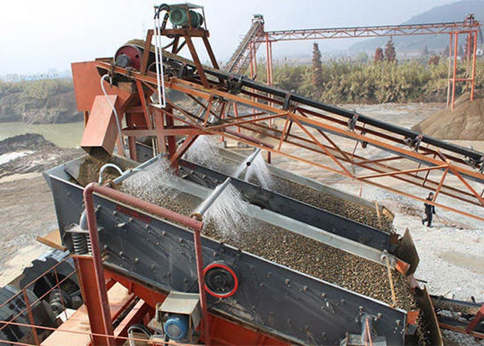 feed system of the crushing production line