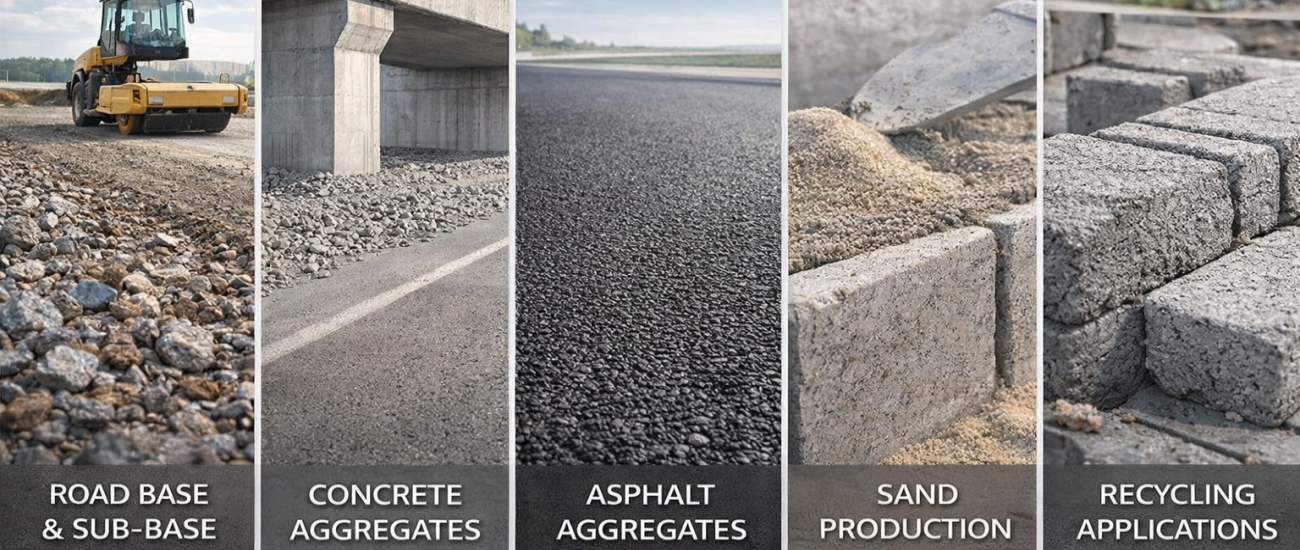 intended use of crushed materials