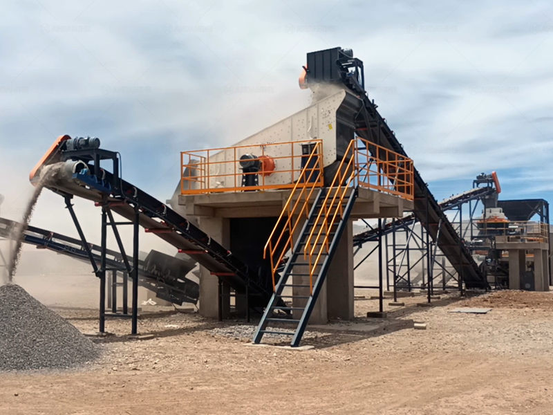 stationary crushing plant for aggregate production