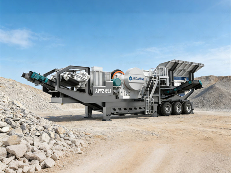wheel chassis mobile jaw crusher plant