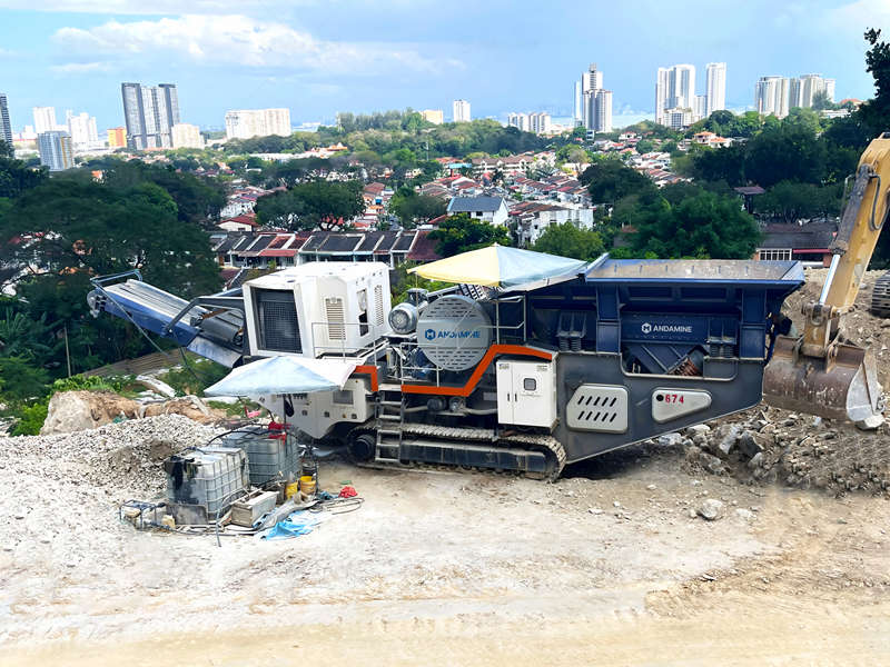 ANDAMINE mobile jaw crusher with crawler chassis