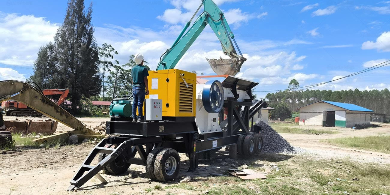 Indonesia jaw crusher size mini for roadnbed construction