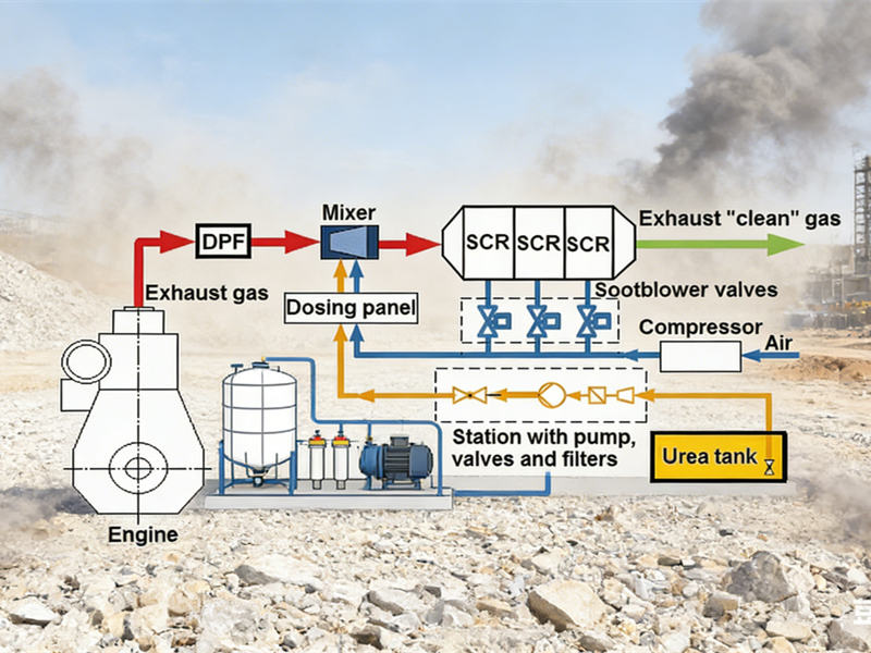 Principle diagram of SCR & DPF technology