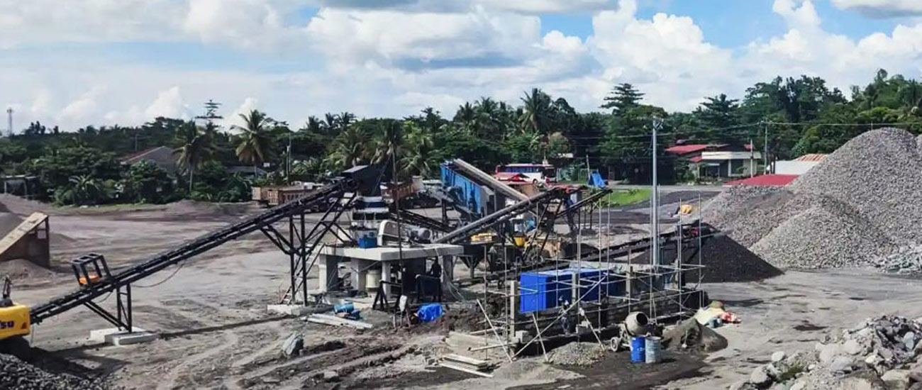 Andamine cone gravel crusher plant working in the philippines