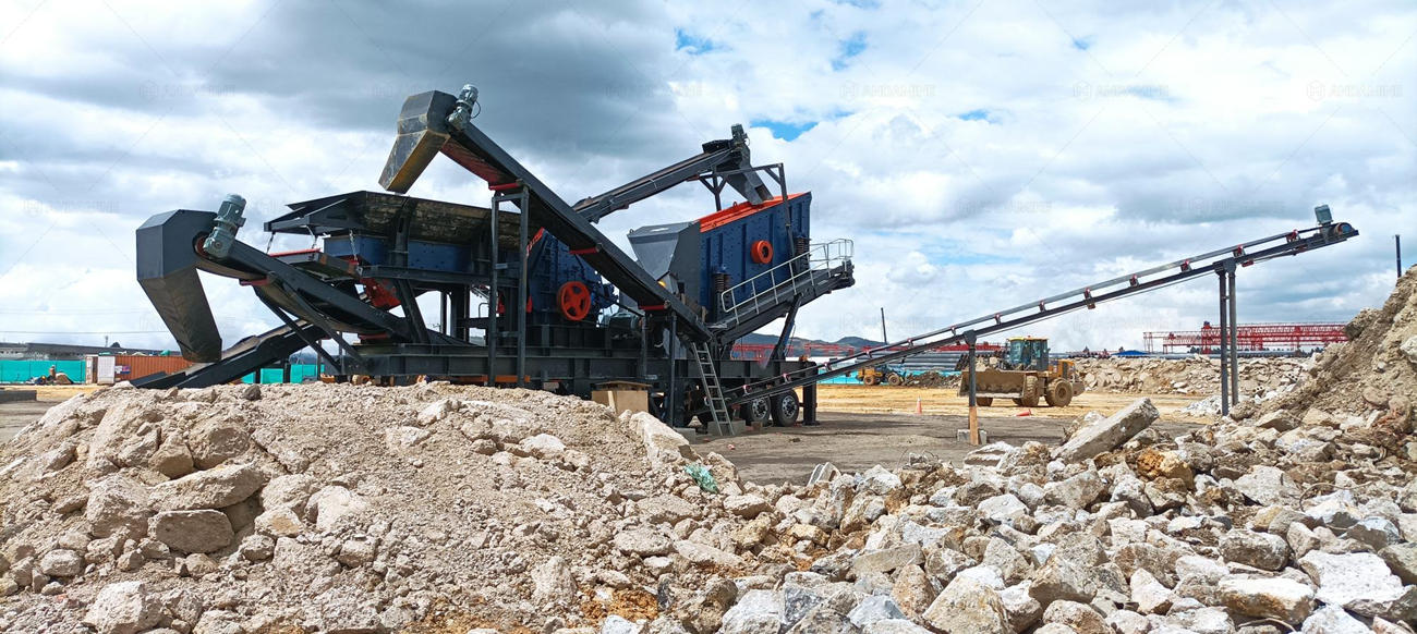 Andamine impact type mobile construction waste concrete crusher machine