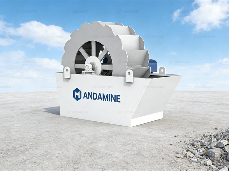 Bucket wheel washer for cobblestone sand