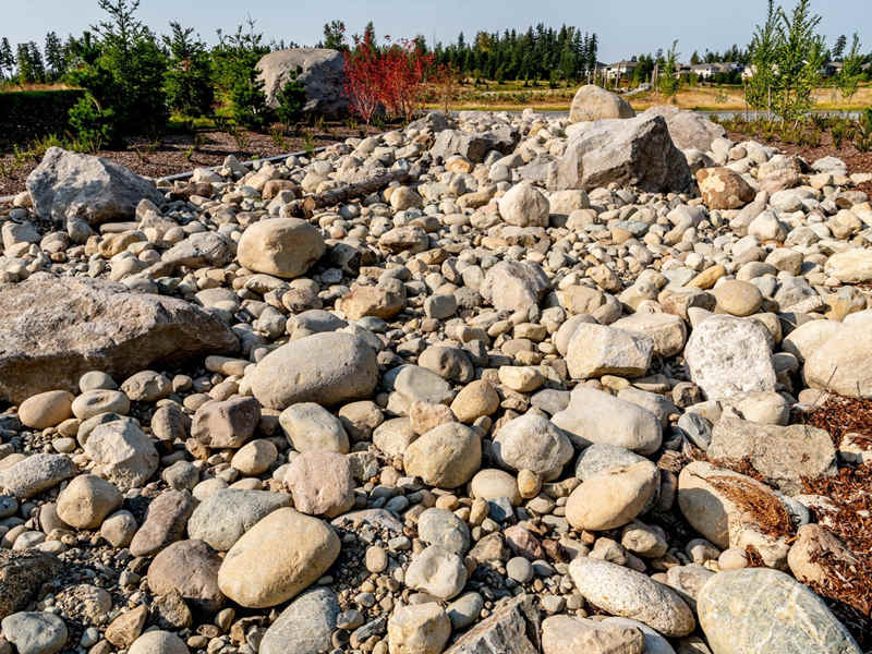 Cobblestone in nature