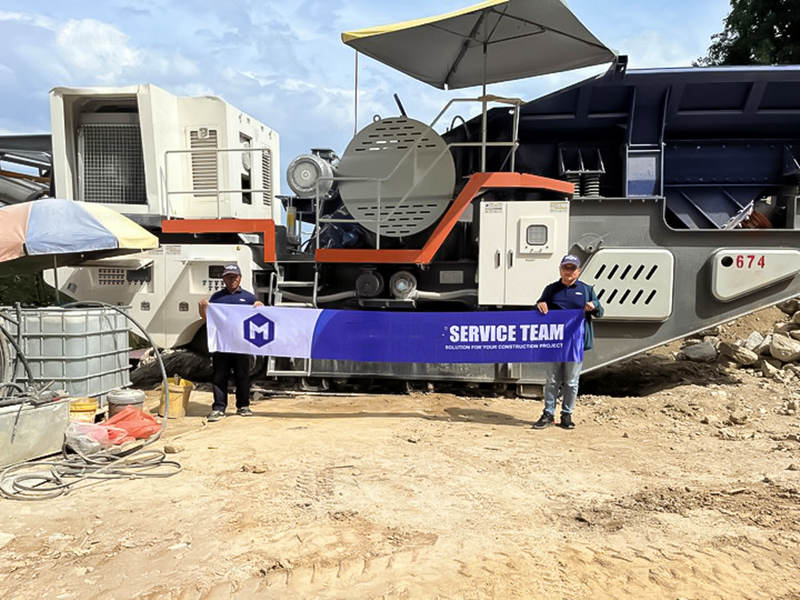 cobblestone crusher onsite service team from Andamine