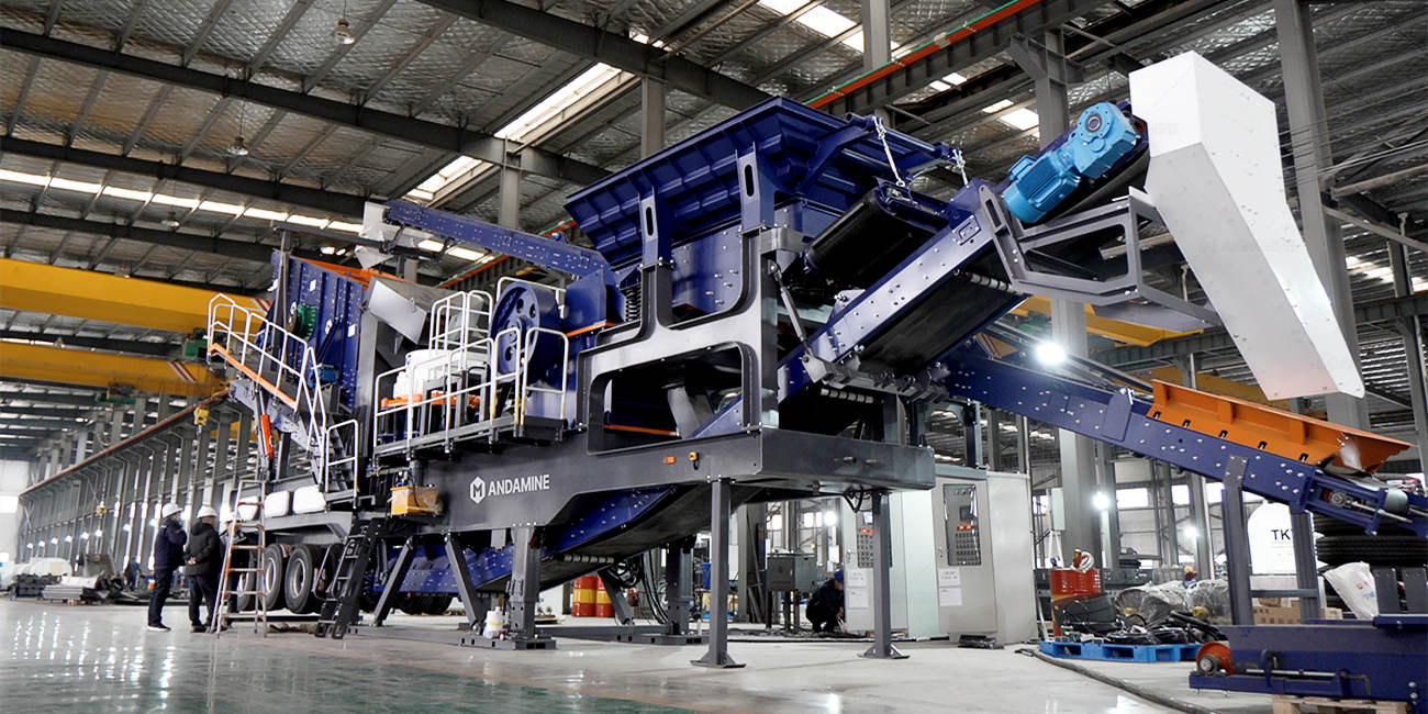 mobile cobblestone crusher in Andamine factory