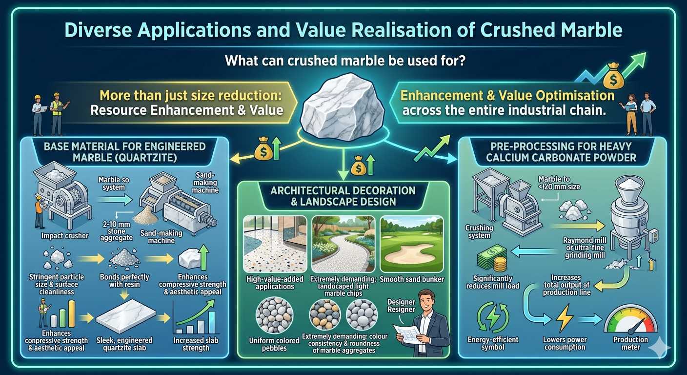 Diverse Applications and Value Realisation of Crushed Marble