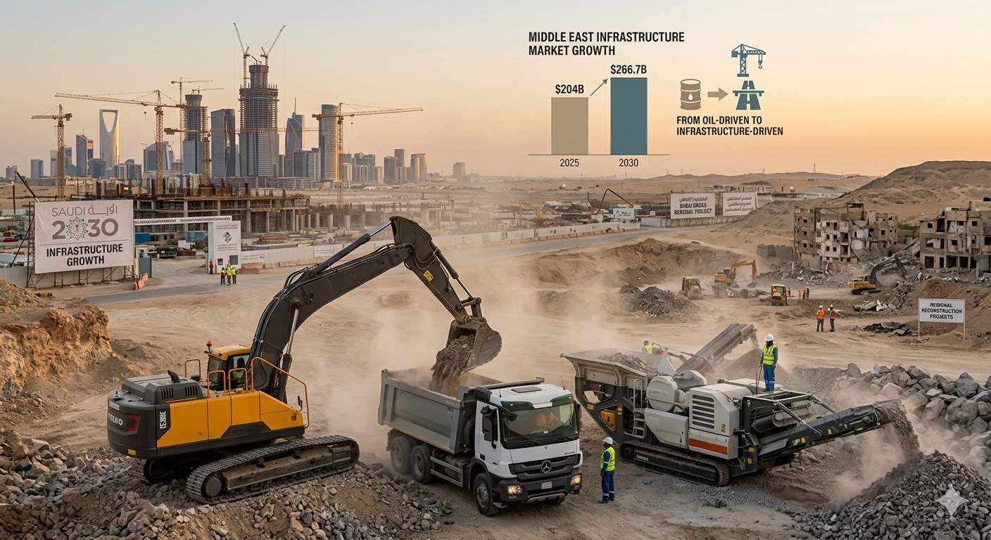 Middle East infrastructure market for crushing equipment