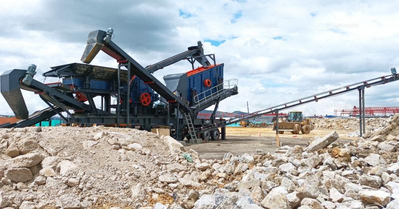 150tph mobile impact crusher for construction waste processing