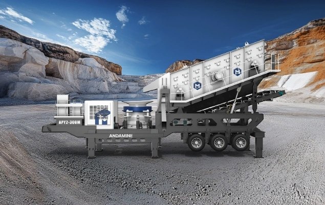 APY2 wheeled type mobile cone crusher for rock crushing